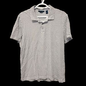 2/$20 Perry Ellis Black & White Polo Golf Shirt
